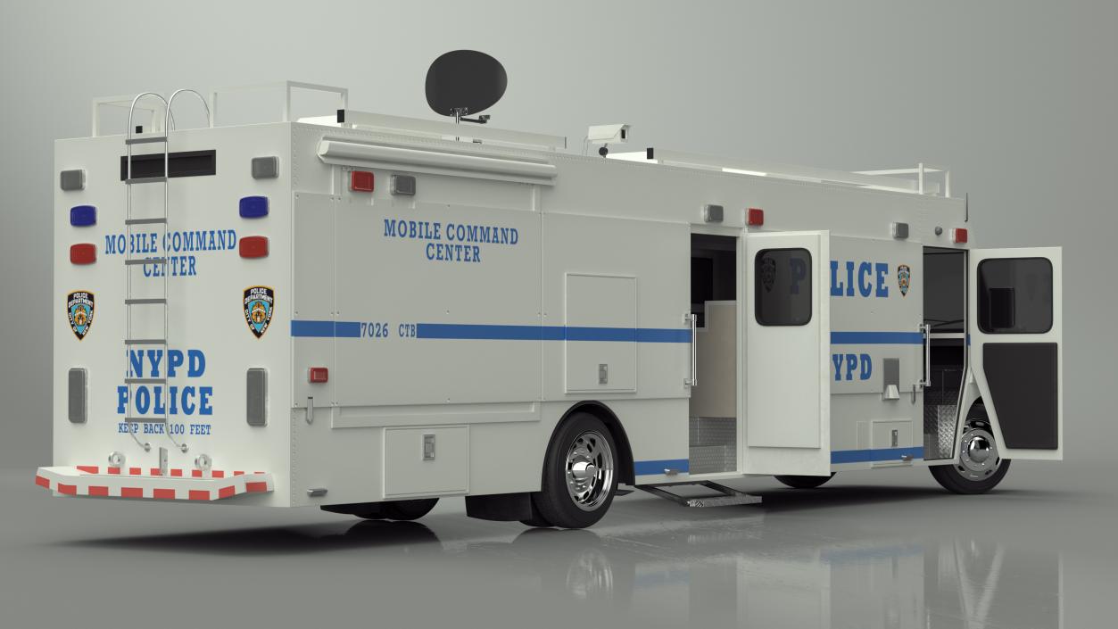 NYPD ASPCA Mobile Command Center Rigged 3D model