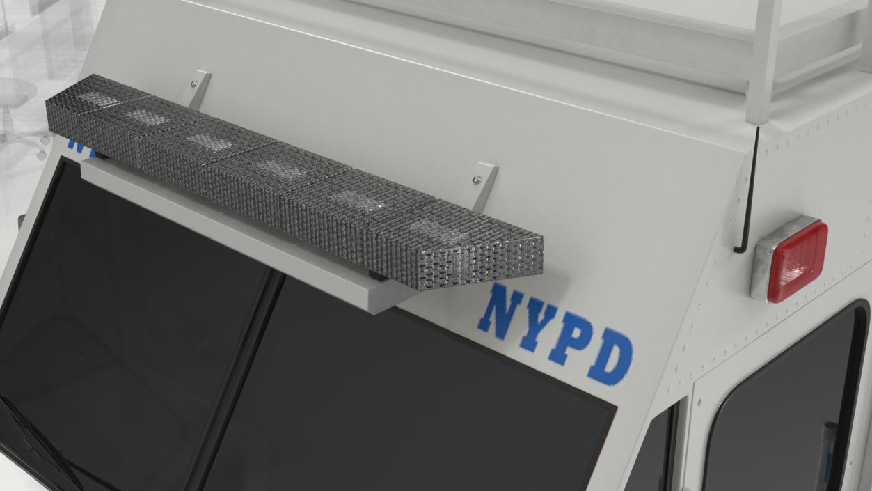 NYPD ASPCA Mobile Command Center Rigged 3D model