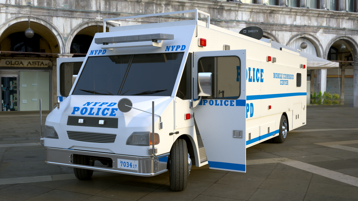 NYPD ASPCA Mobile Command Center Rigged 3D model