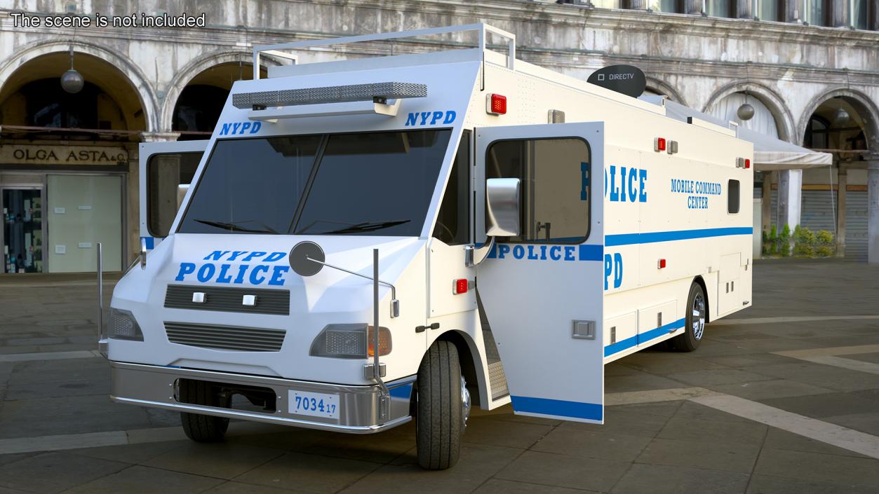 NYPD ASPCA Mobile Command Center Rigged 3D model