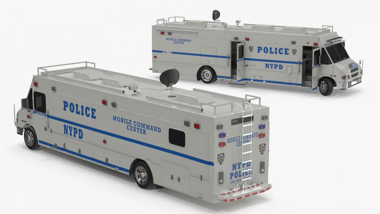 NYPD ASPCA Mobile Command Center Rigged 3D model