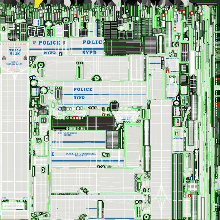 NYPD ASPCA Mobile Command Center Rigged 3D model