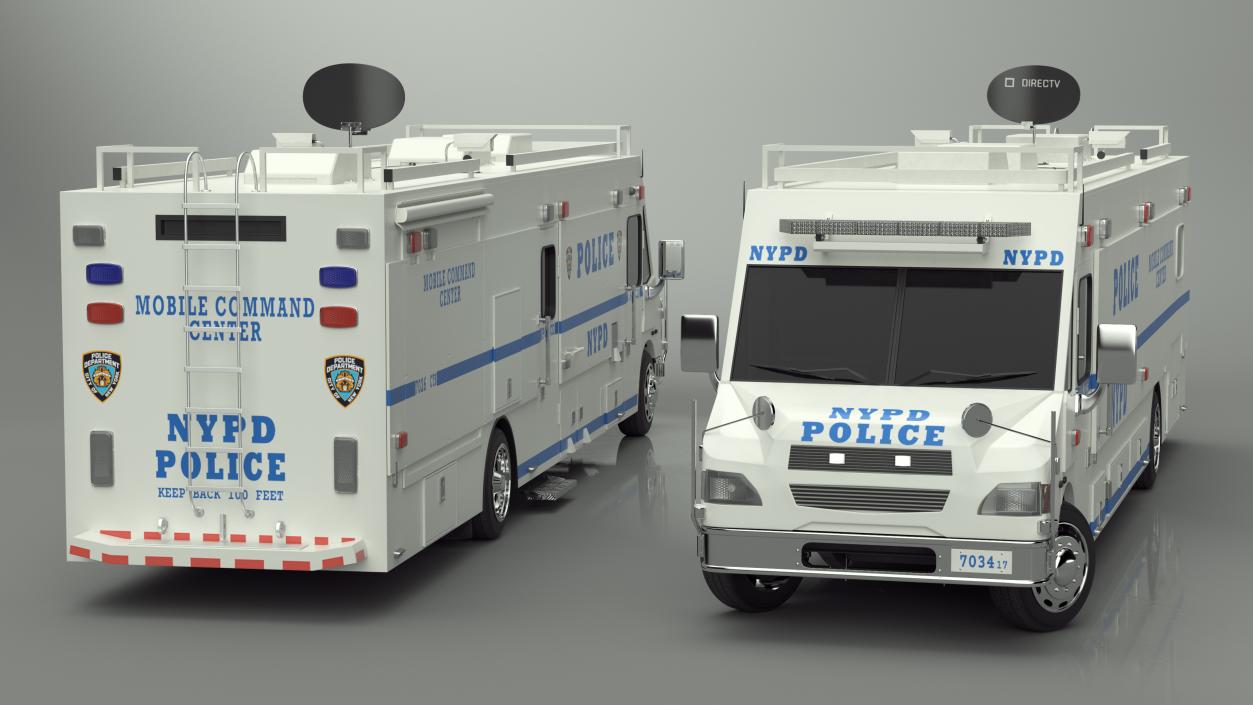 NYPD ASPCA Mobile Command Center Rigged 3D model