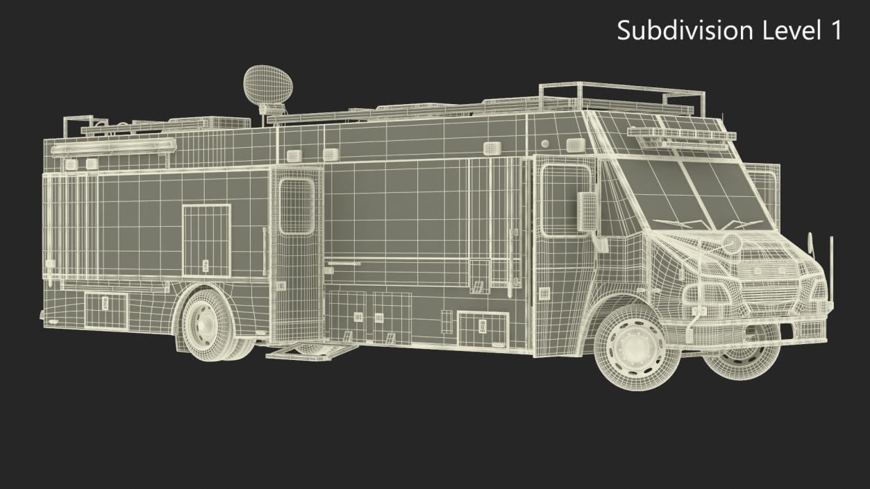 NYPD ASPCA Mobile Command Center Rigged 3D model