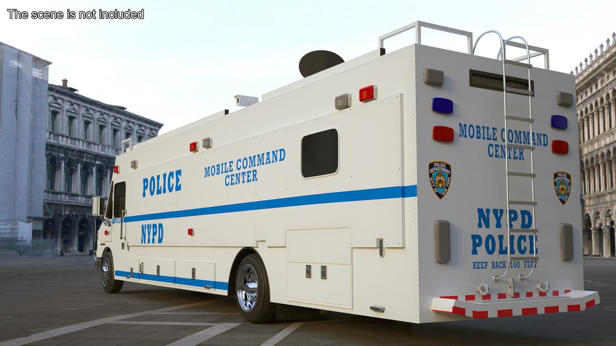 NYPD ASPCA Mobile Command Center Rigged 3D model