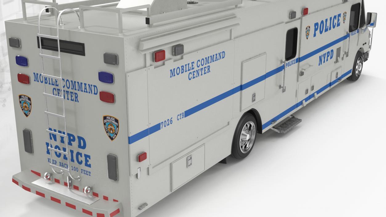 NYPD ASPCA Mobile Command Center Rigged 3D model