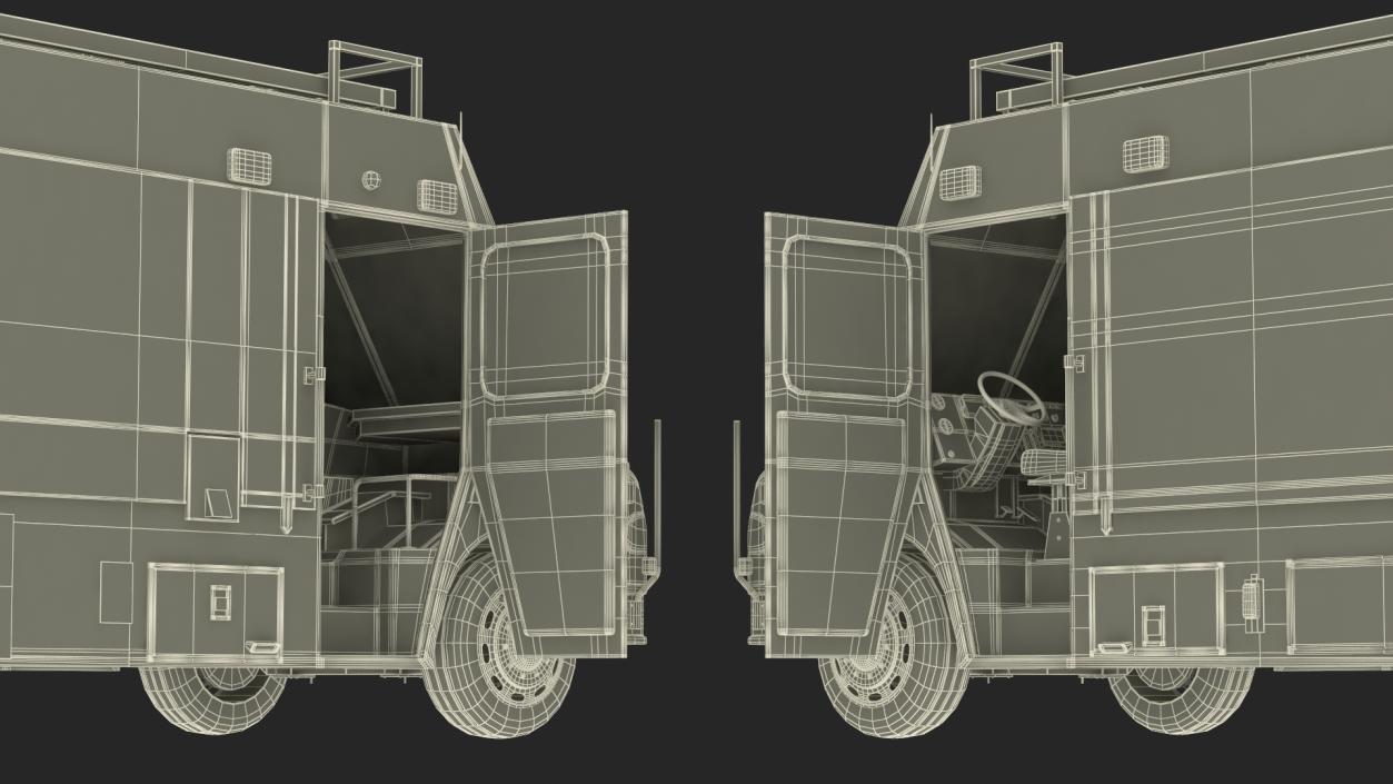 NYPD ASPCA Mobile Command Center Rigged 3D model