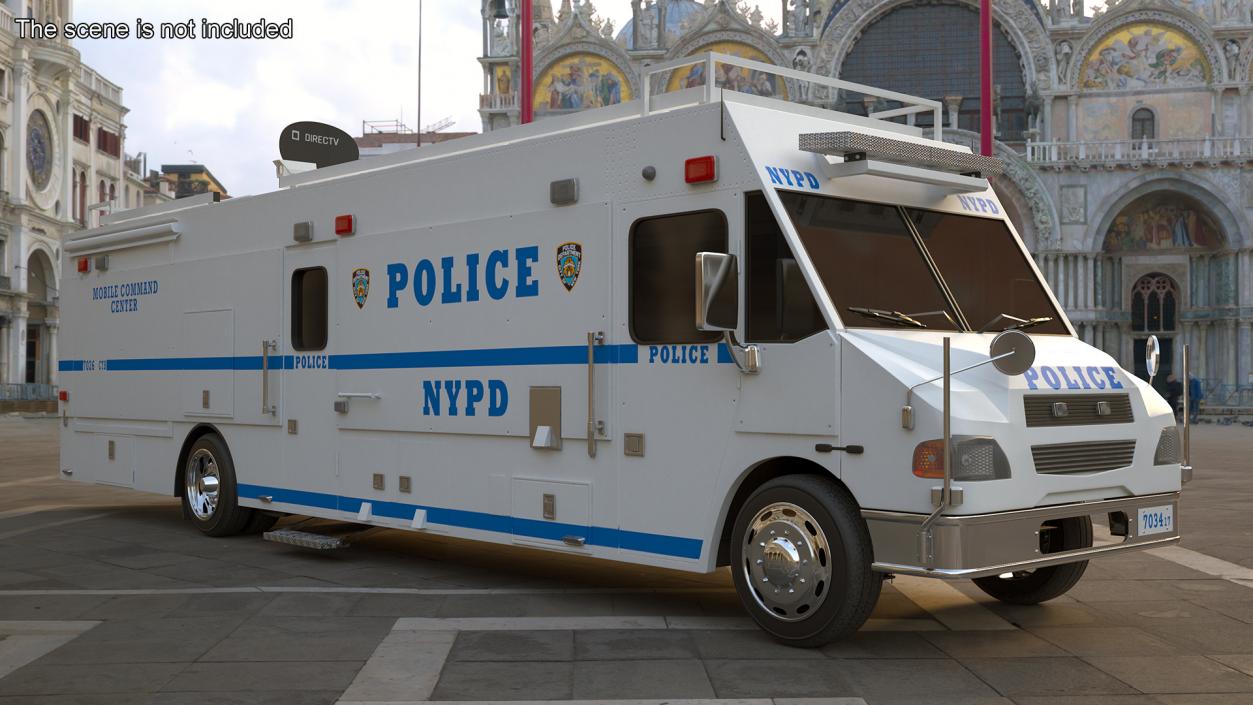 NYPD ASPCA Mobile Command Center Rigged 3D model