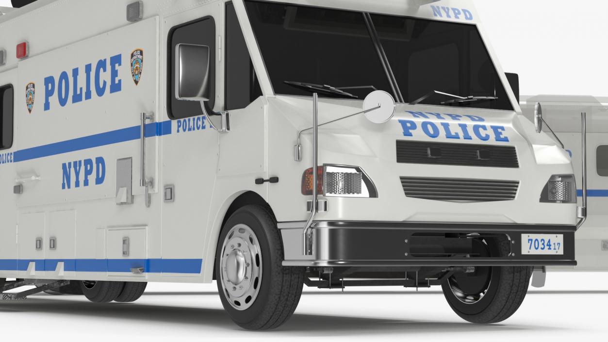 NYPD ASPCA Mobile Command Center Rigged 3D model