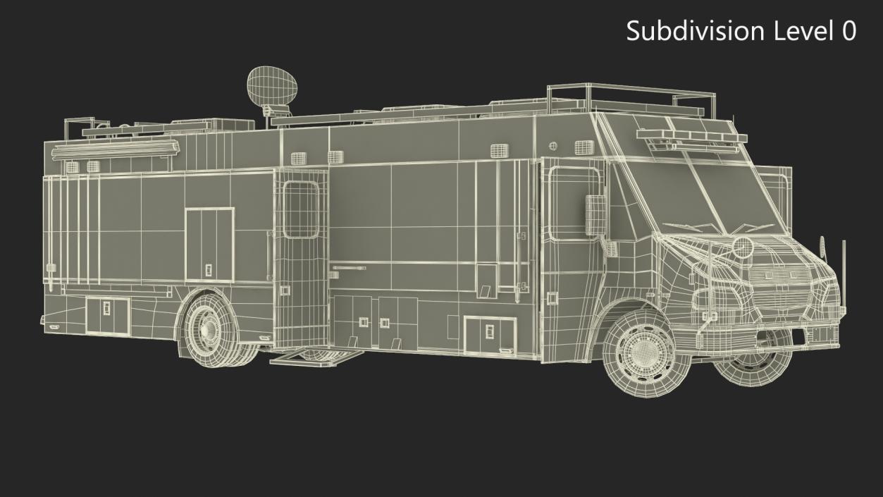 NYPD ASPCA Mobile Command Center Rigged 3D model