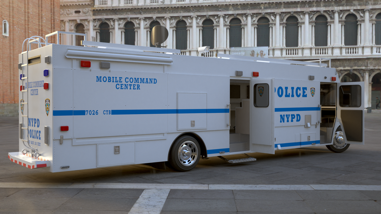 NYPD ASPCA Mobile Command Center Rigged 3D model