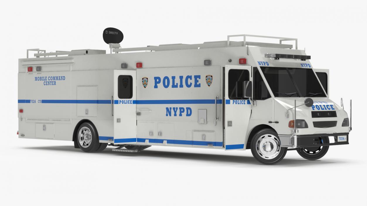 NYPD ASPCA Mobile Command Center Rigged 3D model