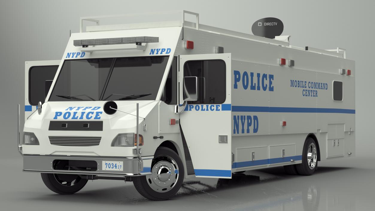 NYPD ASPCA Mobile Command Center Rigged 3D model