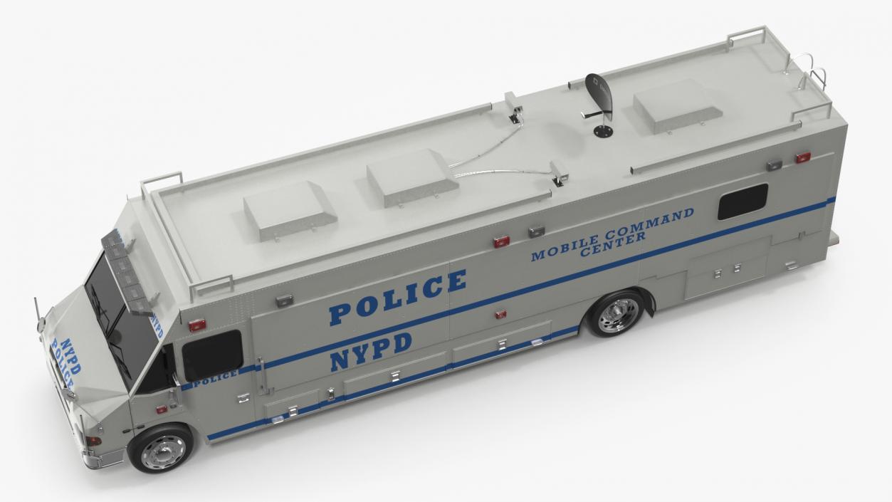 NYPD ASPCA Mobile Command Center Rigged 3D model