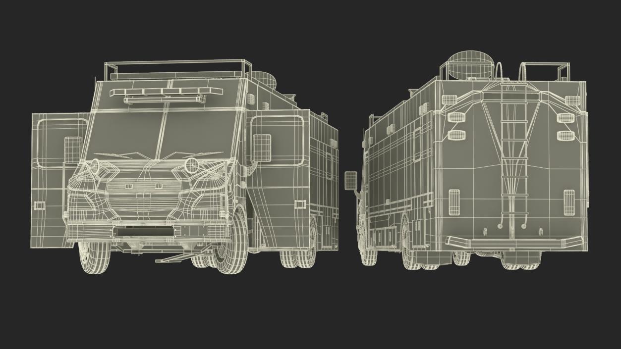 NYPD ASPCA Mobile Command Center Rigged 3D model