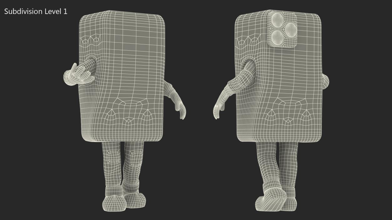 Smiling Mascot Character IPhone Walking 3D model