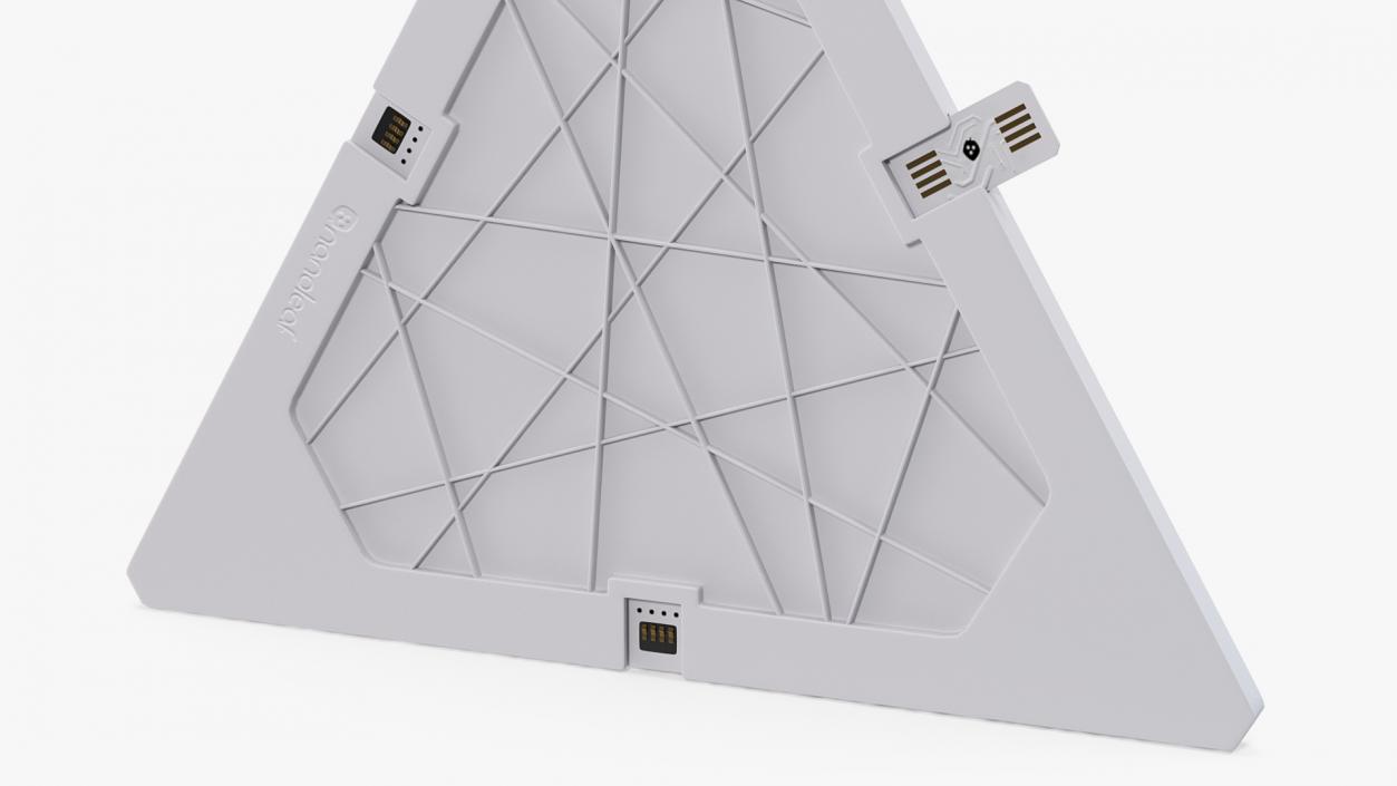 3D model Nanoleaf Remote with Nanoleaf Light Panel Light On