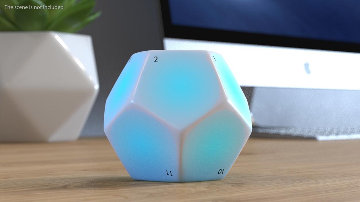 3D model Nanoleaf Remote with Nanoleaf Light Panel Light On