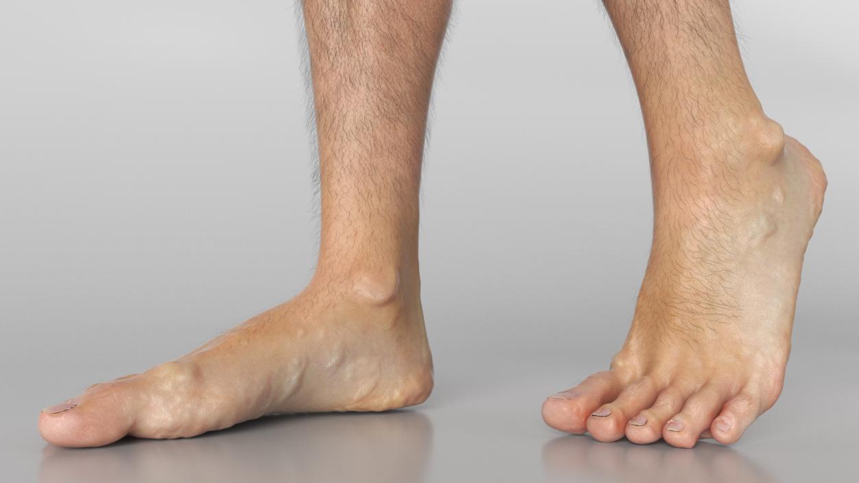 3D model Realistic Man Legs in a Pose 2