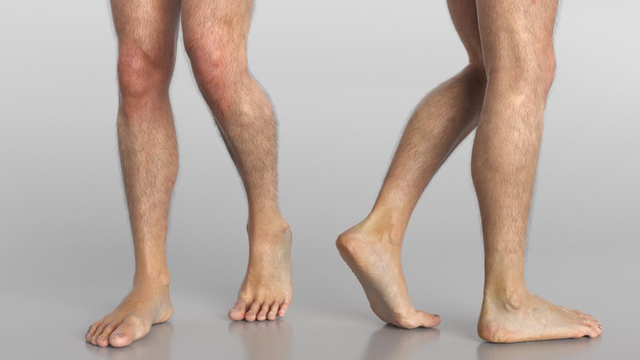 3D model Realistic Man Legs in a Pose 2