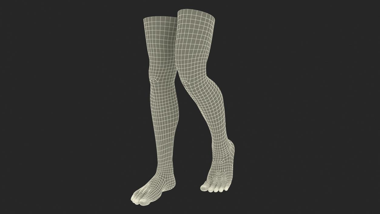 3D model Realistic Man Legs in a Pose 2