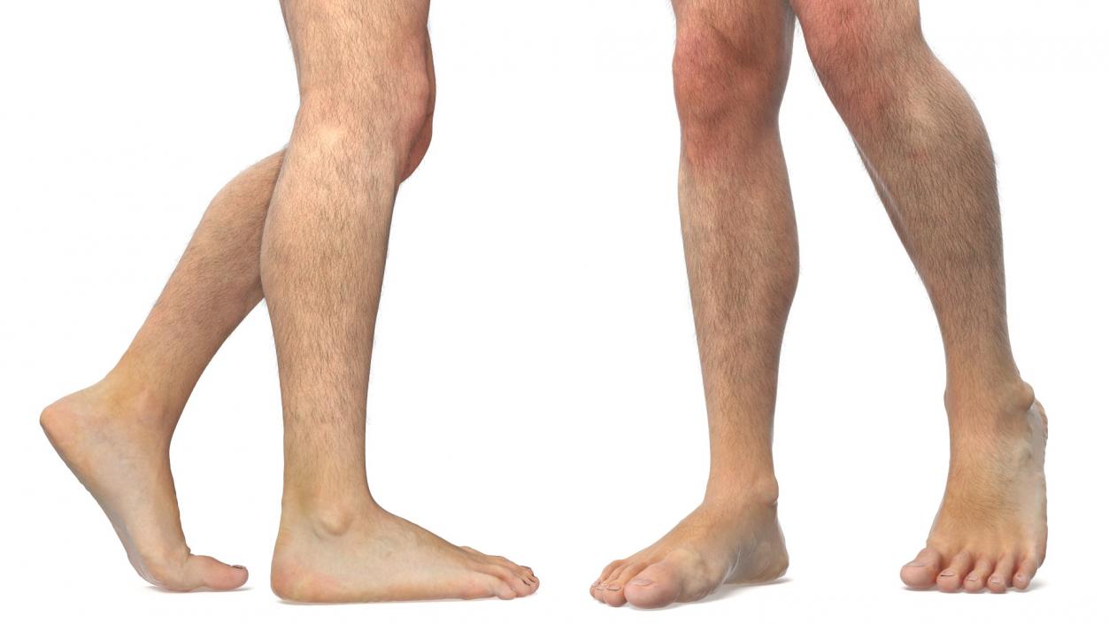 3D model Realistic Man Legs in a Pose 2