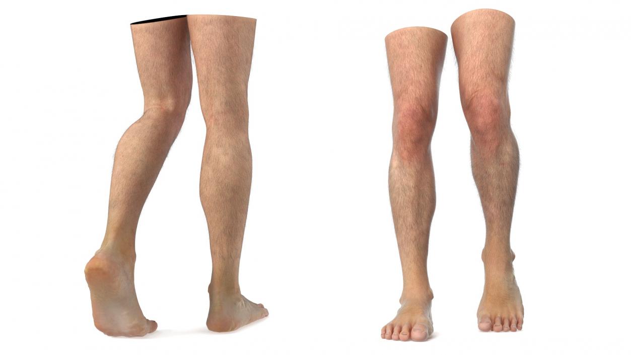 3D model Realistic Man Legs in a Pose 2