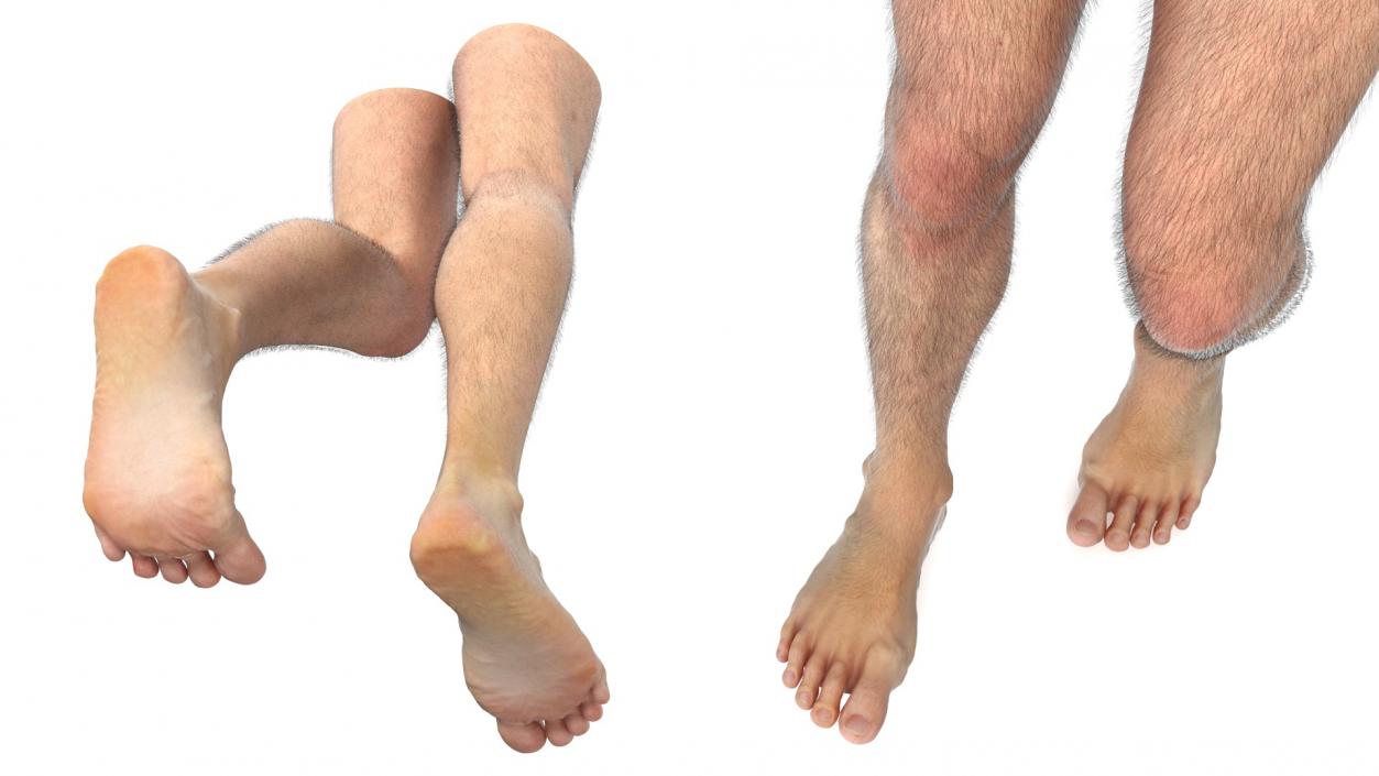 3D model Realistic Man Legs in a Pose 2