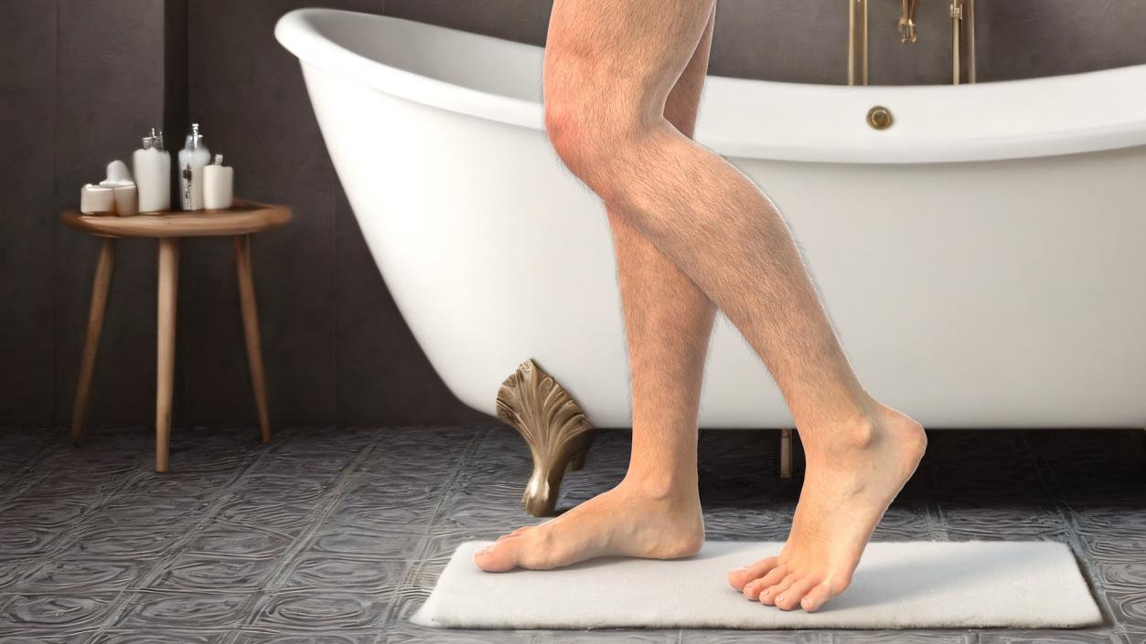 3D model Realistic Man Legs in a Pose 2