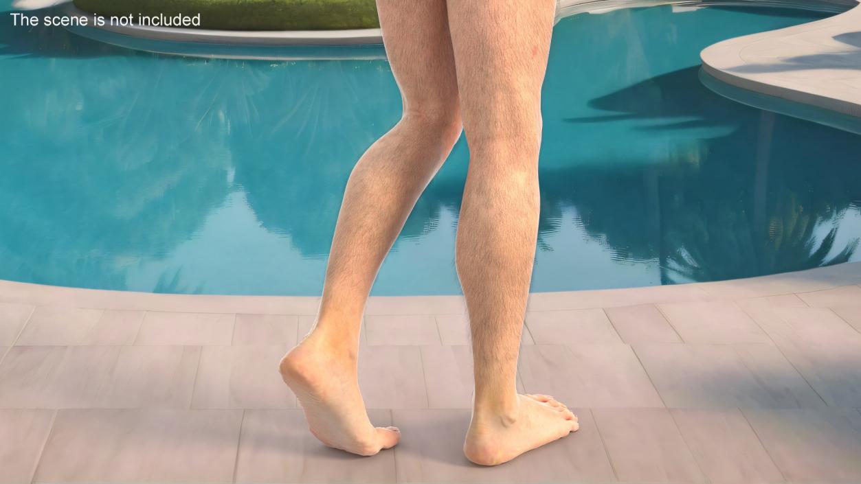 3D model Realistic Man Legs in a Pose 2