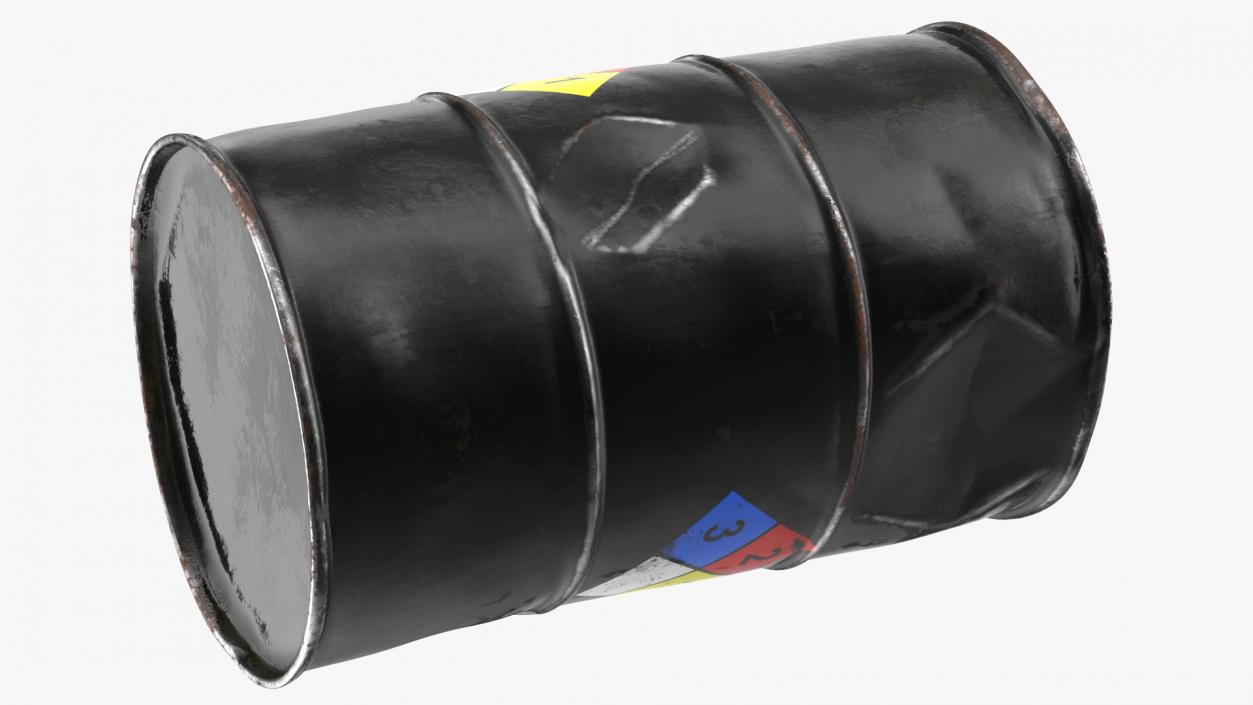 3D model Rusty Chemical Barrel NFPA 704