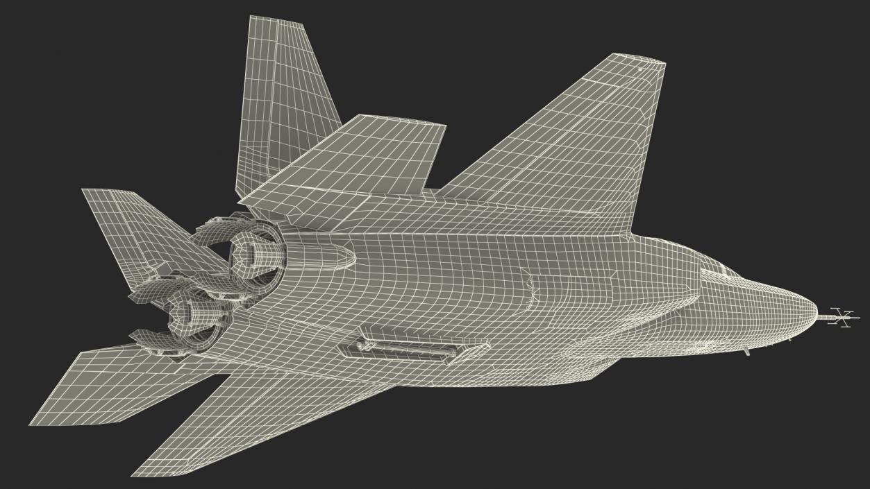 Mitsubishi X2 Shinshin Stealth Fighter Aircraft Flight 3D model