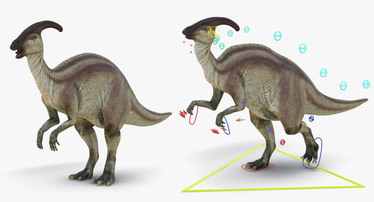 Rigged Dinosaurs Collection 4 3D model