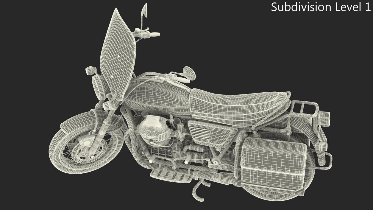 3D model Moto Guzzi 850 T3 Classic Motorbike