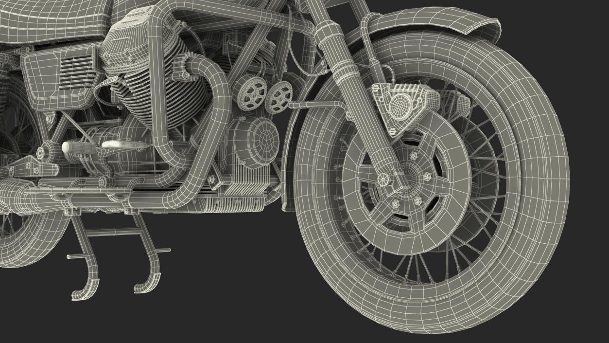 3D model Moto Guzzi 850 T3 Classic Motorbike