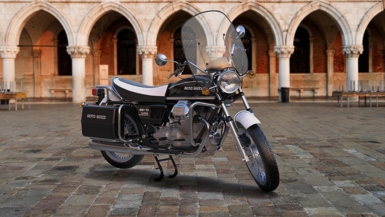 3D model Moto Guzzi 850 T3 Classic Motorbike