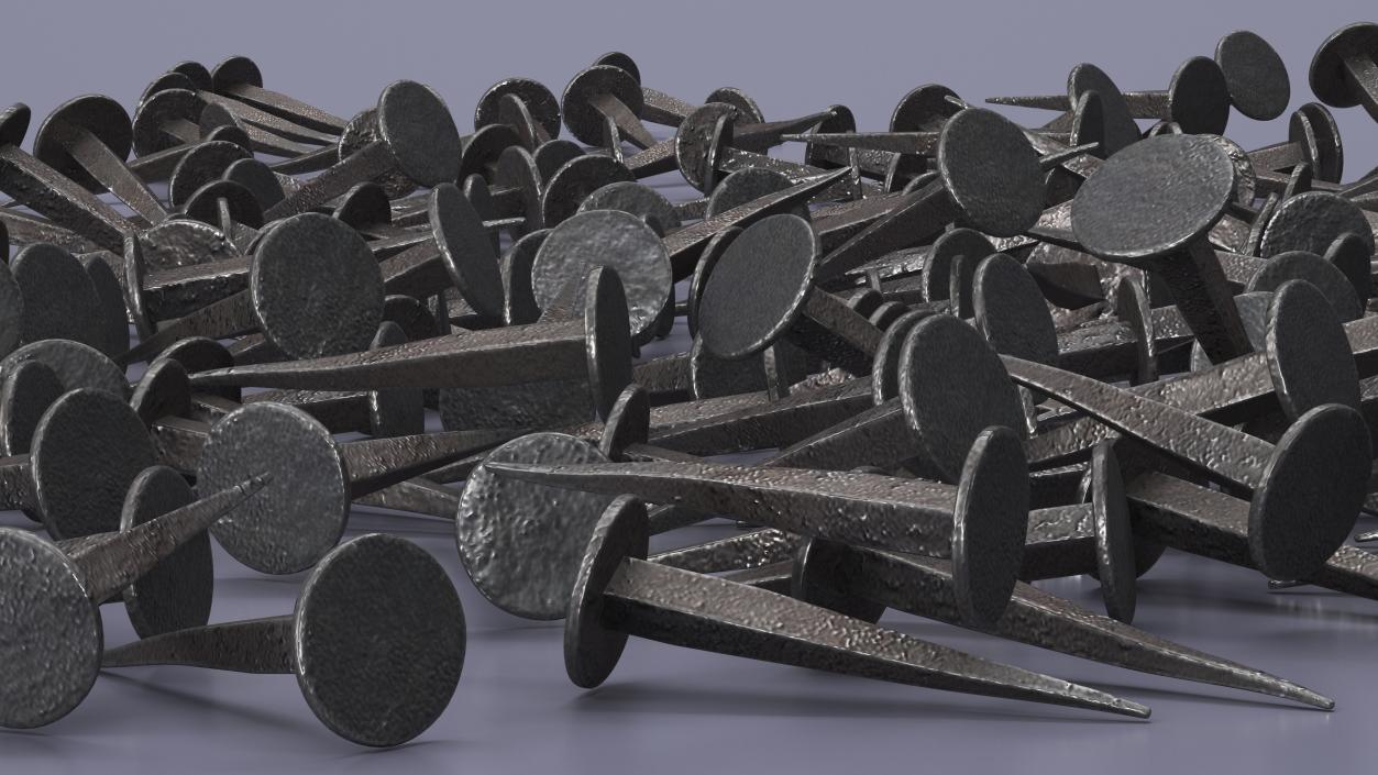 Tack Nails Old 3D model