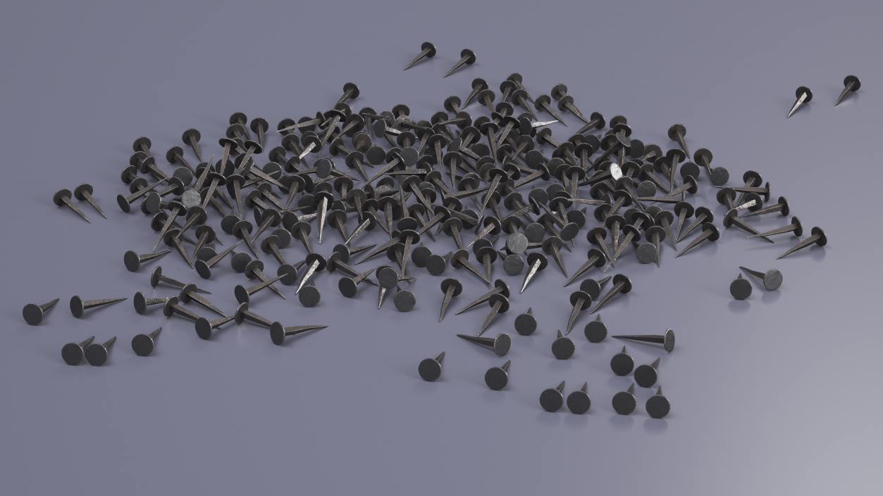 Tack Nails Old 3D model