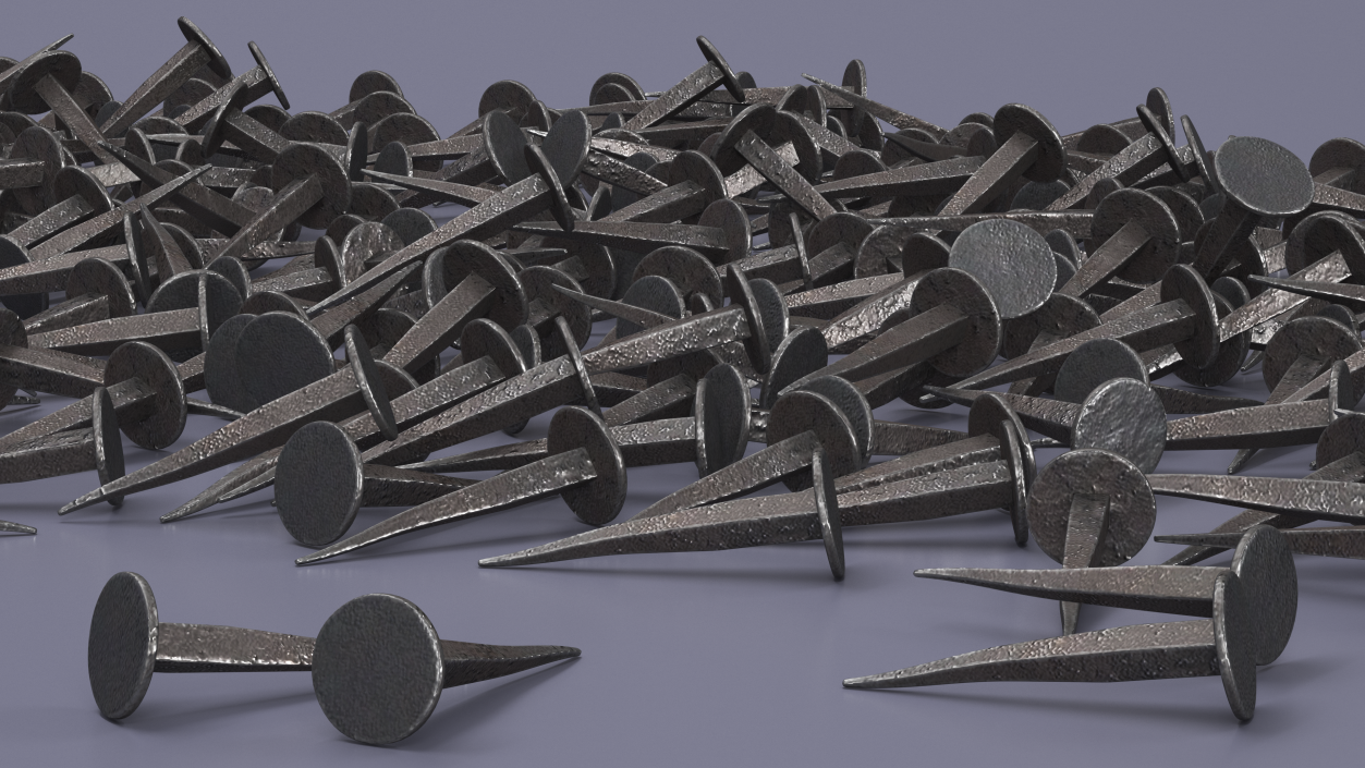 Tack Nails Old 3D model