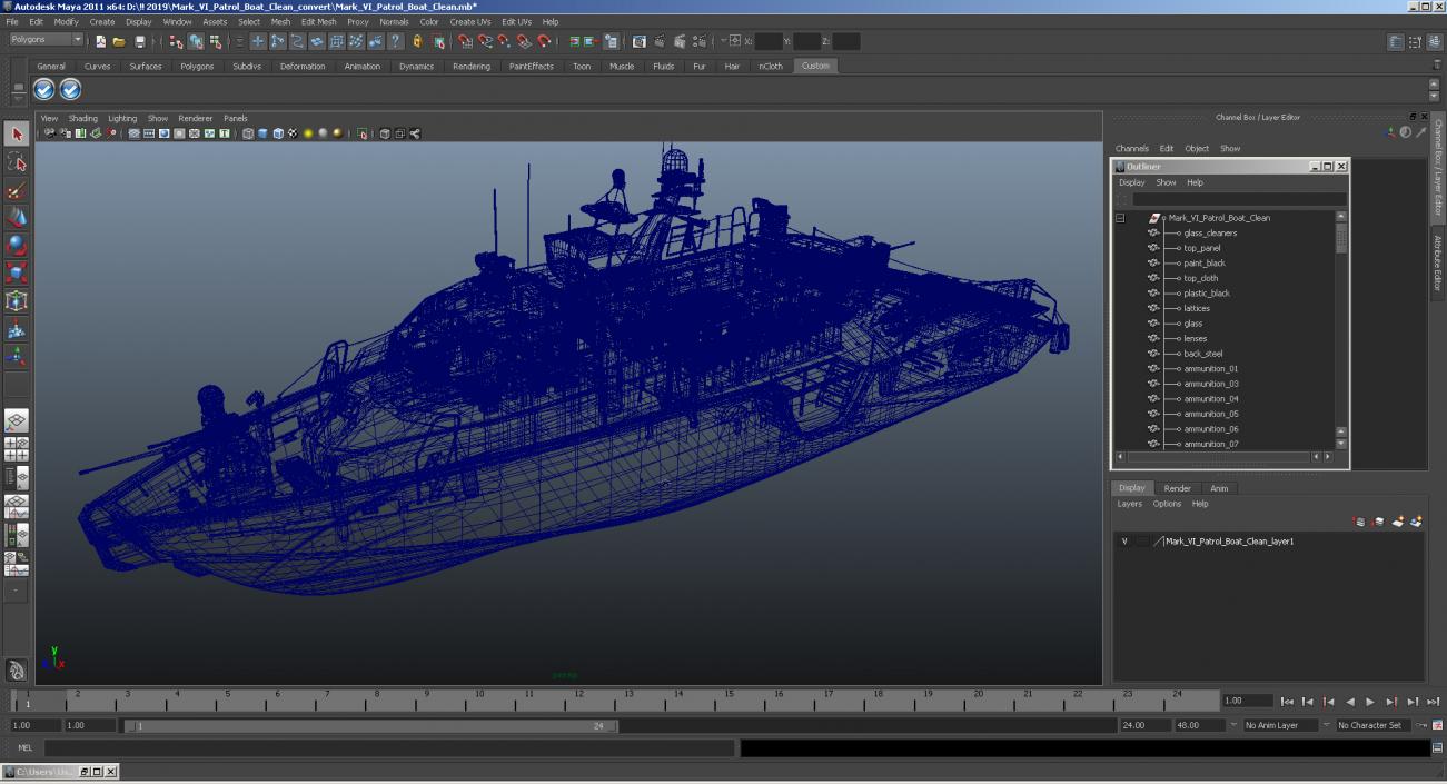 3D model Mark VI Patrol Boat Clean