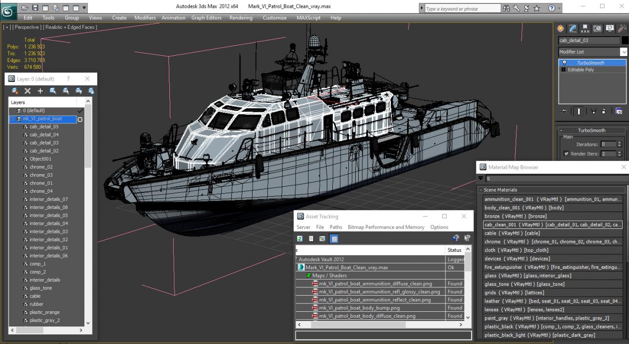 3D model Mark VI Patrol Boat Clean