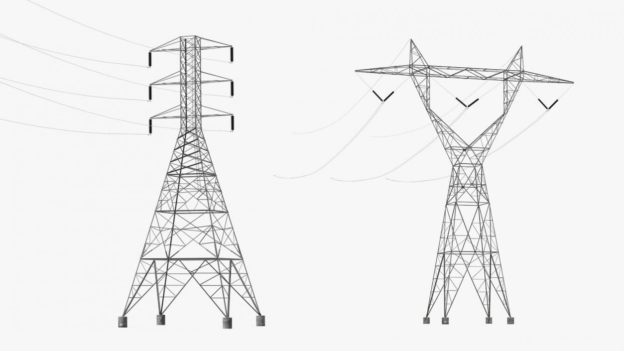 3D model Transmission Towers Collection