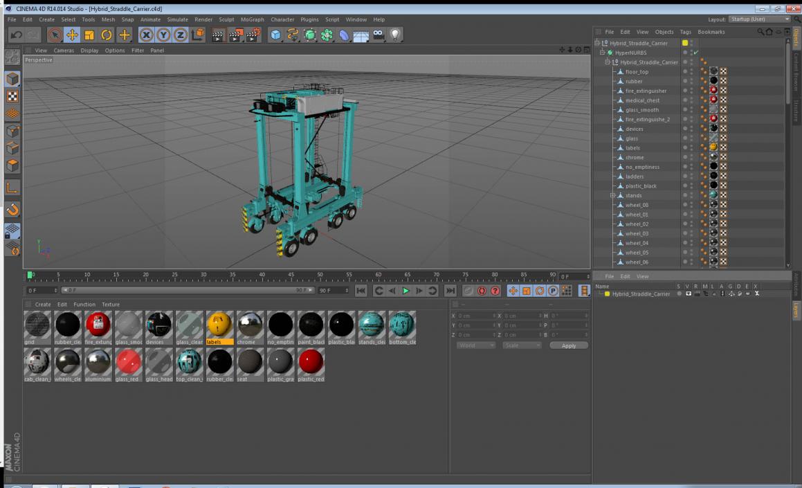 3D Hybrid Straddle Carrier model