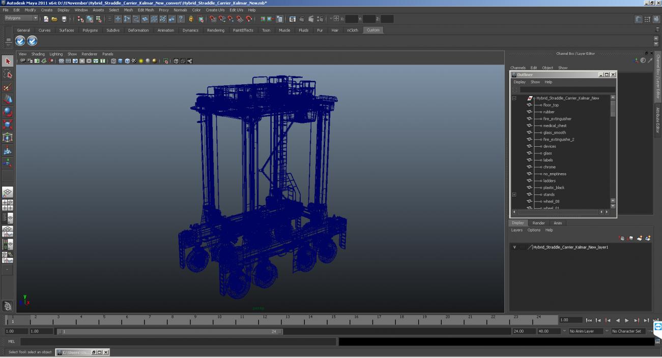 3D Hybrid Straddle Carrier model