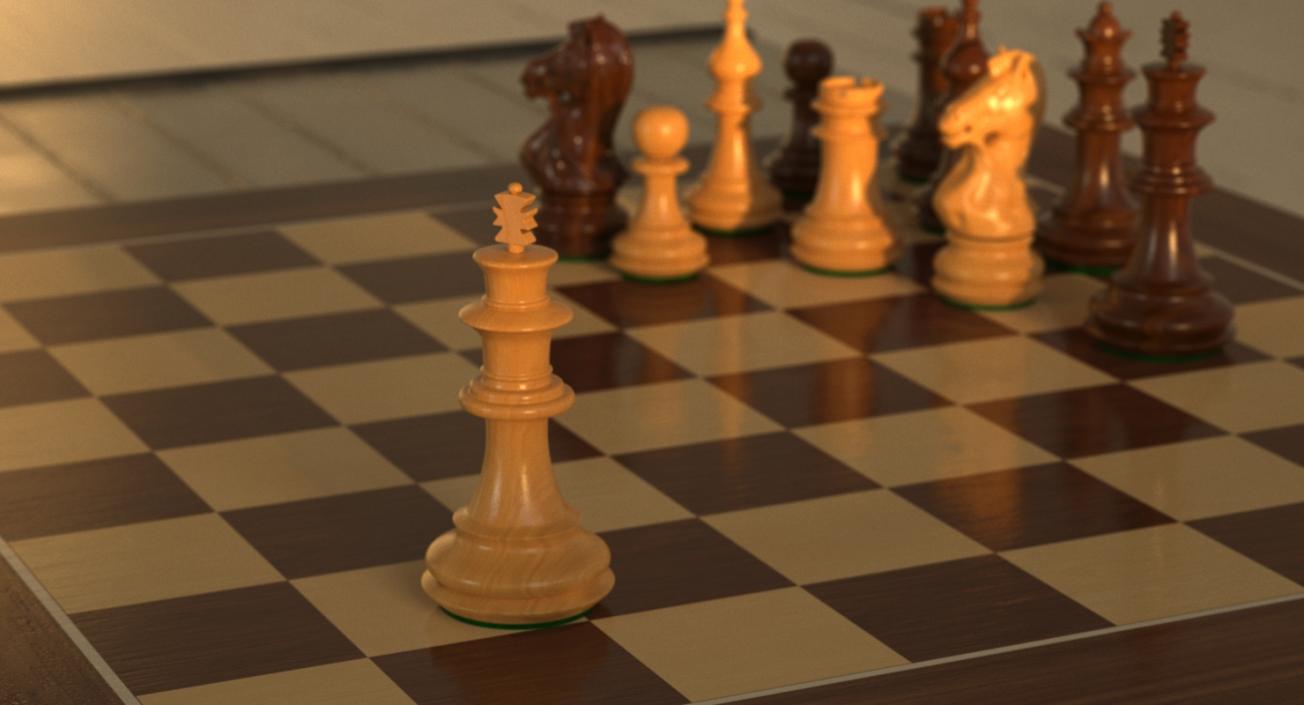 3D model Wooden Chess Figures