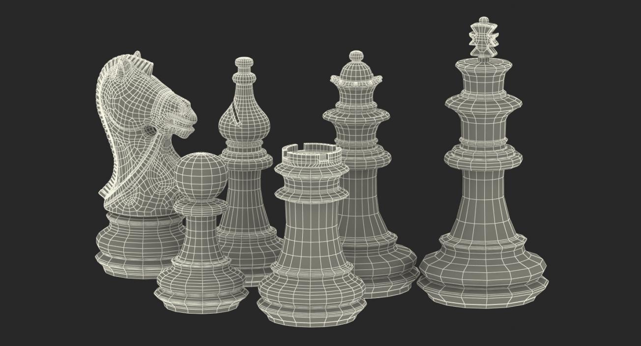 3D model Wooden Chess Figures