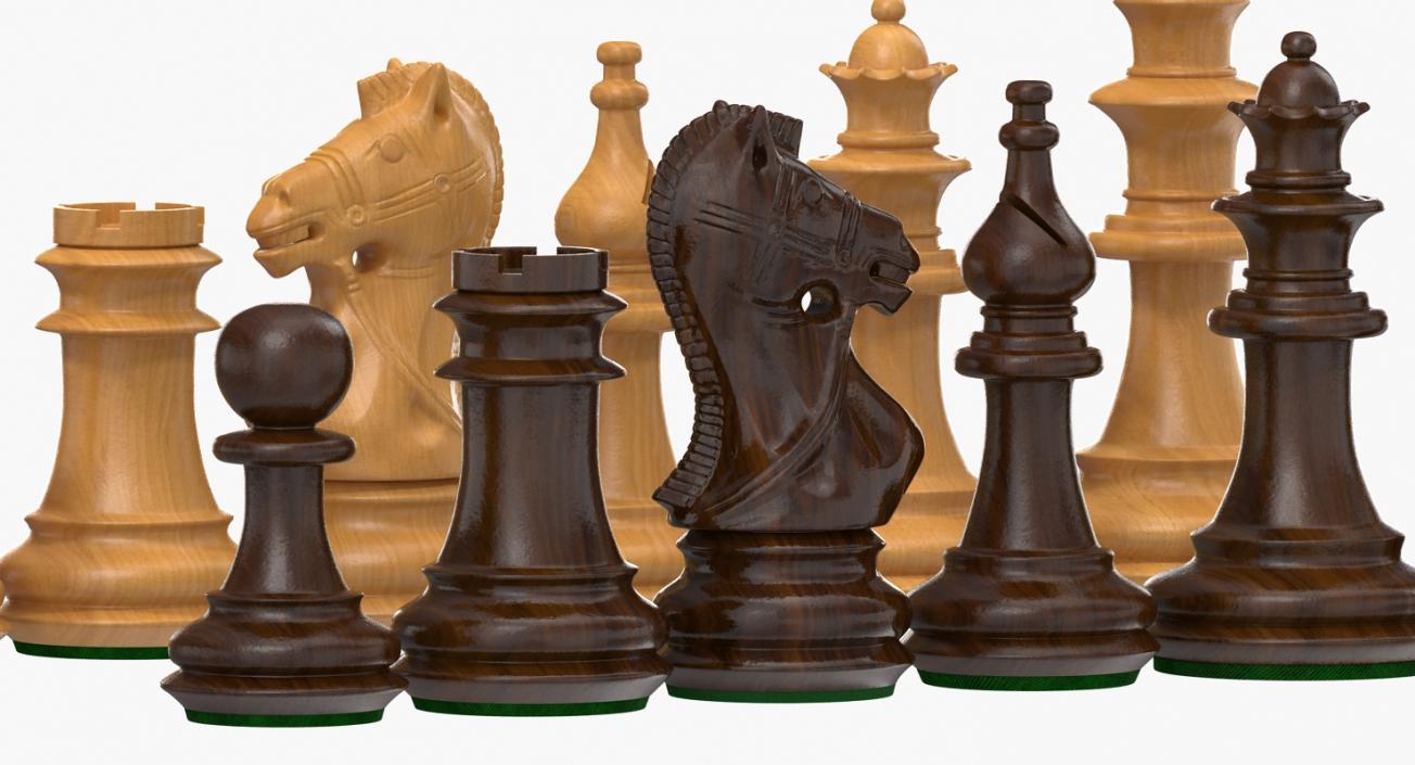 3D model Wooden Chess Figures