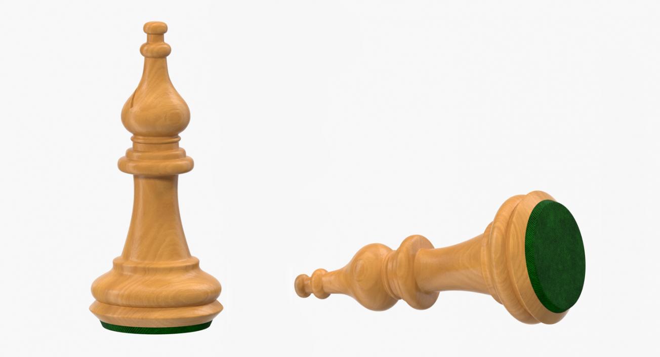 3D model Wooden Chess Figures