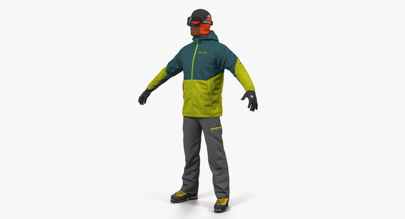 3D Winter Hiking Gear model