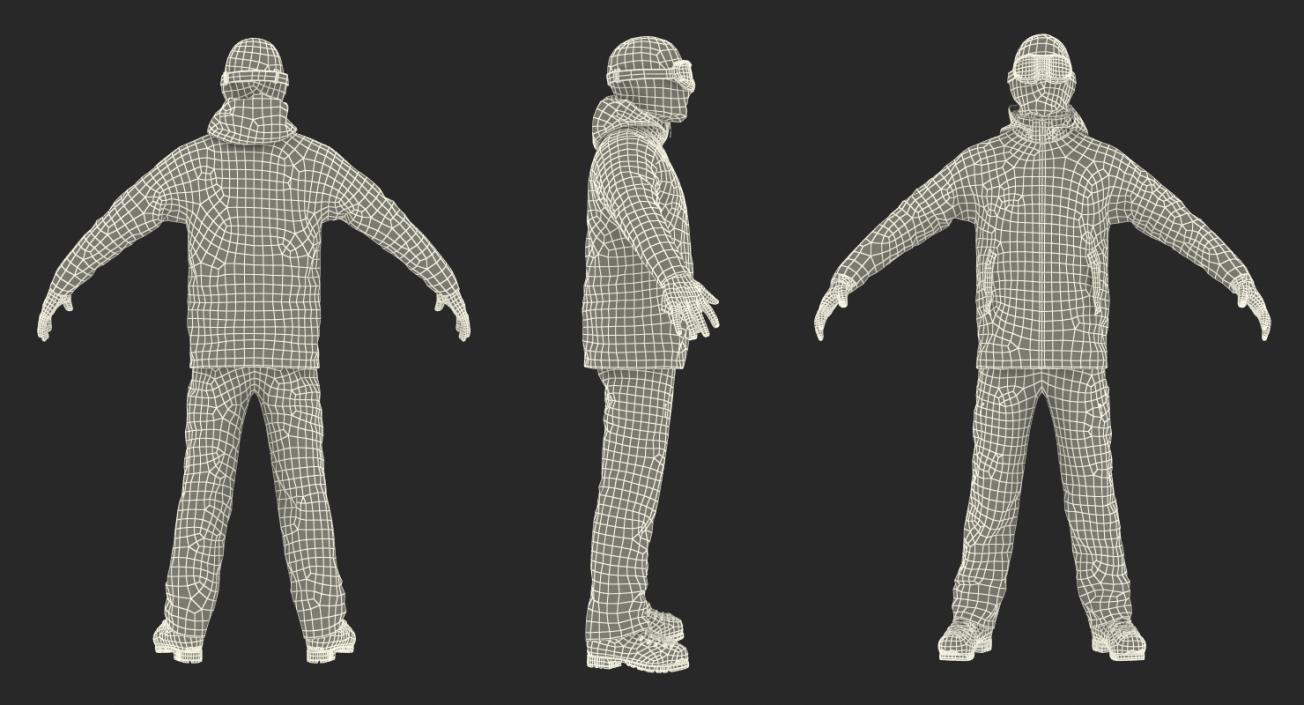 3D Winter Hiking Gear model